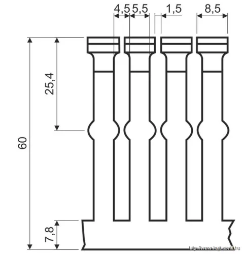 RK 80X60 LD Perforált csatorna -2/32m