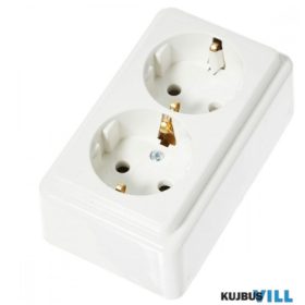 KOPP Falonkívüli dugalj 2-esfehér / alb