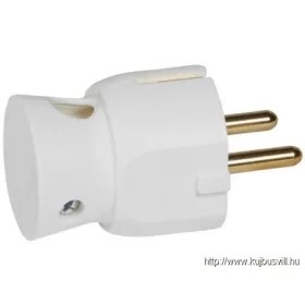   LEGRAND 050316 2P+F földelt, oldalsó bekötésű műanyag csatlakozódugó, fehér