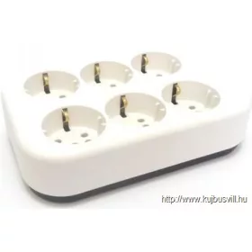   LEGRAND 053424 Legrand 6x2P+F elosztósor vezeték nélküli, fehér