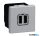 LEGRAND 079394 Program Mosaic kettős USB töltő aljzat, 1500 mA, 2 modulos, alumníium