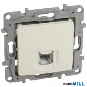   LEGRAND Niloé 1xRJ11 aljzat köröm nélkül bézs 664869 KIFUTÓ