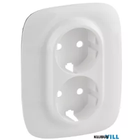   LEGRAND 754955 Valena Allure 2x2P+F aljzat monobloc burkolat + kerettel, Fehér