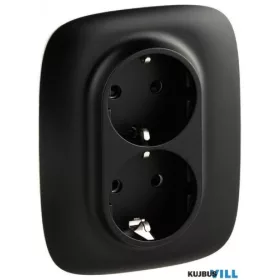   LEGRAND 754958 Valena Allure 2x2P+F aljzat monobloc burkolat + kerettel, Fekete