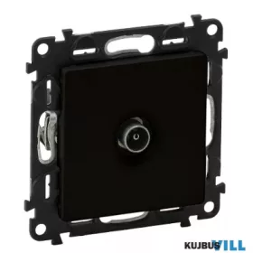   LEGRAND 756351 Valena Life TV aljzat mechanizmus burkolattal, csillagpontos, 1,5 dB, fekete