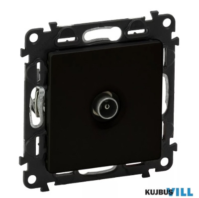 LEGRAND 756351 Valena Life TV aljzat mechanizmus burkolattal, csillagpontos, 1,5 dB, fekete