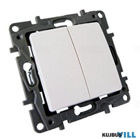 LEGRAND 764508 Niloé kettős váltóérintkezős nyomó, fehér