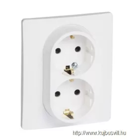   LEGRAND 764534 Niloé 2×2P+F csatlakozóaljzat (csavaros), fehér
