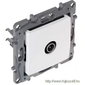   LEGRAND 764551 Niloé TV csillagpontos aljzat, 9,5 (apa), végzáró (1 dB), fehér