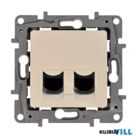   LEGRAND 764674 Niloé 2xRJ45 Cat.6 UTP csatlakozóaljzat, bézs