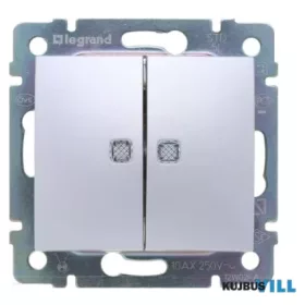   LEGRAND 770128 Valena csillárkapcsoló jelzőfénnyel alumínium