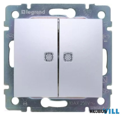 LEGRAND 770128 Valena csillárkapcsoló jelzőfénnyel alumínium