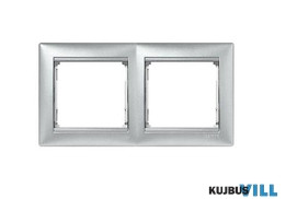 LEGRAND 770152 Valena kettős keret vízszintes, alumínium