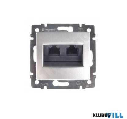 LEGRAND 770233 Valena 2xRJ45 LCS2 Cat6 FTP aljzat alumínium