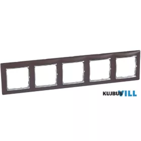   LEGRAND 770375 Valena Wenge dekor / Ezüst, 5-ös vízszintes keret KIFUTÓ