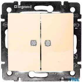   LEGRAND 774113 Valena csillárkapcsoló két ellenőrzőfénnyel, elefántcsont