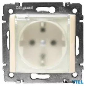   LEGRAND 774120 Valena IP44 2P+F csatlakozóaljzat csapófedéllel, elefántcsont