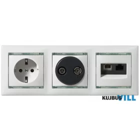   LEGRAND 774180 Valena RJ11+RJ45 Cat5e UTP kombinált aljzat elefántcsont
