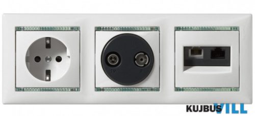 LEGRAND 774180 Valena RJ11+RJ45 Cat5e UTP kombinált aljzat elefántcsont