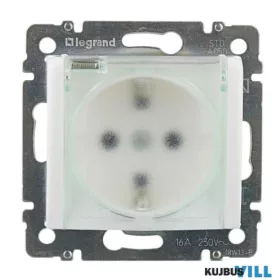   LEGRAND 774220 Valena IP44 2P+F csatlakozóaljzat csapófedéllel, fehér