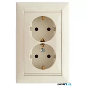 LEGRAND 774370 Valena 2x2P+F csatlakozóaljzat elefántcsont