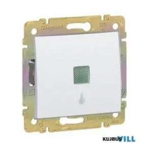   LEGRAND 774413 Valena egypólusú nyomó lámpajellel, jelzőfénnyel, fehér