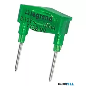 LEGRAND 775899 Legrand 8/12V 15mA zöld glimmlámpa