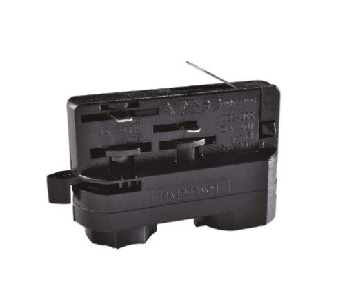 LUX 194301 LINK 3-PHASE TRACK ADAPTOR ON-OFF BK