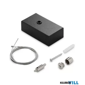   LUX 276304 STEEL D35 ROSONE CON KIT SOSPENSIONE 2 MT NERO Sín rendszer