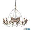 LUX 97671 Csillár CORTE SP12 RUGGINE