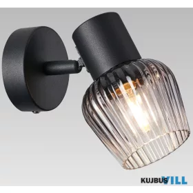   LUXERA 14100 OASIS spotlámpa 1xE27/60W matt fekete/füstüveg