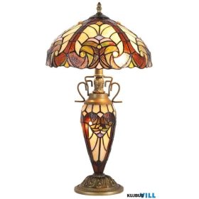   LUXERA 1702 TIFFANY XX asztali lámpa 2xE27/60W 1xE14/7W Ø30cm ↕56cm