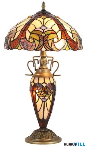 LUXERA 1702 TIFFANY XX asztali lámpa 2xE27/60W 1xE14/7W Ø30cm ↕56cm