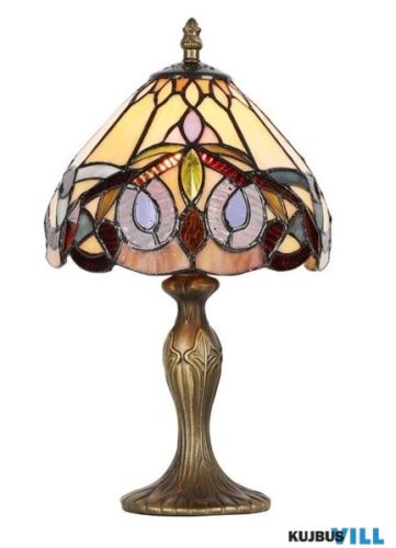 LUXERA 1705 TIFFANY XXI asztali lámpa E14/40W Ø20cm ↕36cm