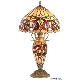   LUXERA 1706 TIFFANY XXI asztali lámpa 2xE27/60W 1xE14/7W Ø30cm ↕56cm