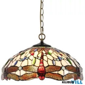 LUXERA 1708 TIFFANY XXII függeszték 2xE27/60W Ø40cm