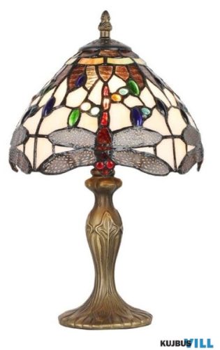LUXERA 1709 TIFFANY XXII asztali lámpa E14/40W Ø20cm ↕36cm