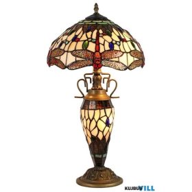   LUXERA 1710 TIFFANY XXII asztali lámpa 2xE27/60W 1xE14/7W Ø30cm ↕56cm