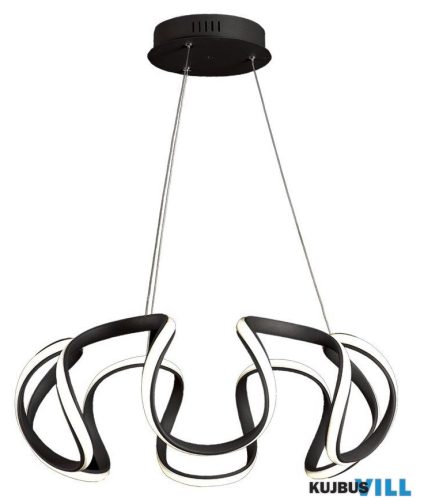 LUXERA 18206 PASSO LED függeszték 40W/2400lm 4000K Ø56cm ↕150cm fekete