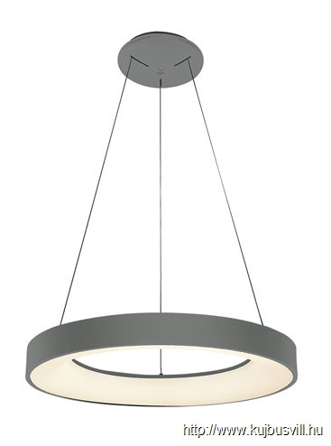 LUXERA 18404 GENTIS LED függeszték 40W/2400lm 4000K Ø48cm ↕120cm matt szürke