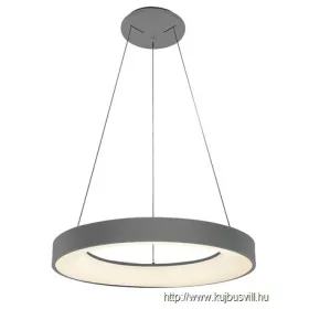   LUXERA 18406 GENTIS LED függeszték 50W/3000lm 4000K Ø60cm ↕120cm matt szürke