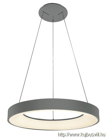 LUXERA 18406 GENTIS LED függeszték 50W/3000lm 4000K Ø60cm ↕120cm matt szürke