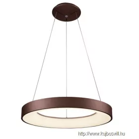   LUXERA 18407 GENTIS LED függeszték 50W/3000lm 4000K Ø60cm ↕120cm kávébarna