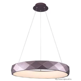   LUXERA 18416 CANVAS LED függeszték 38W/2250lm 4000K Ø48cm kávébarna