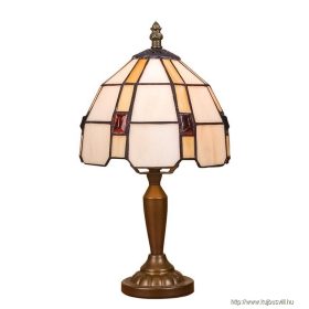 LUXERA 214 TIFFANY XII asztali lámpa E14/40W Ø17,5cm
