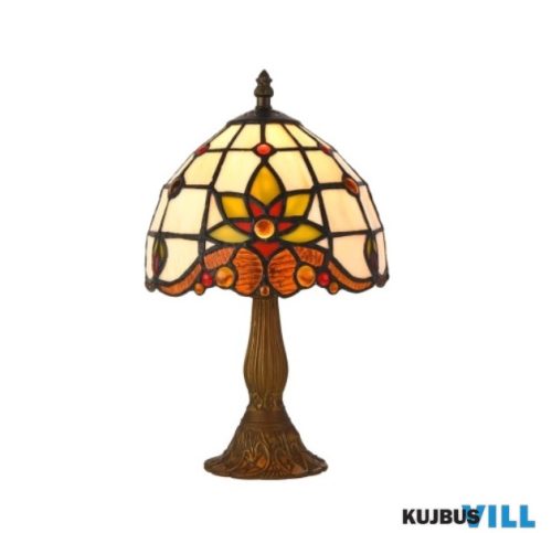 LUXERA 221 TIFFANY XVII asztali lámpa E14/40W Ø17,5cm