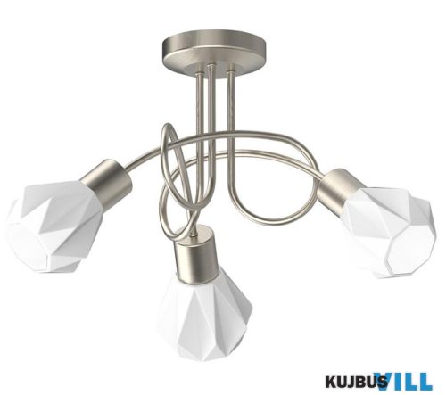 LUXERA 27511 METIS mennyezet lámpa 3xE14/40W matt króm/fehér