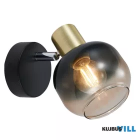   LUXERA 27513 PEGAS spotlámpa 1xE14/40W fekete-arany/füstüveg
