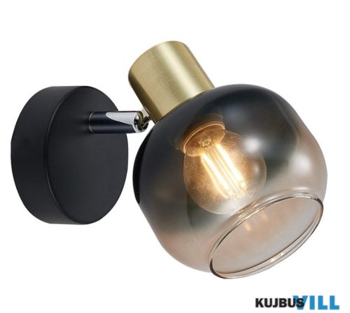 LUXERA 27513 PEGAS spotlámpa 1xE14/40W fekete-arany/füstüveg