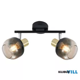   LUXERA 27514 PEGAS spotlámpa 2xE14/40W fekete-arany/füstüveg